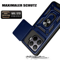 Outdoor Panzer Hülle Xiaomi 15T Pro Handyhülle Kameraschutz Ringhalter in Blau