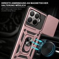Outdoor Panzer Hülle Xiaomi 15T Pro Handyhülle Kameraschutz Ringhalter in Rosegold
