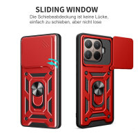Outdoor Panzer Hülle Xiaomi 15T Pro Handyhülle Kameraschutz Ringhalter in Rot
