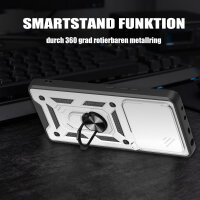Outdoor Panzer Hülle Xiaomi 15T Pro Handyhülle Kameraschutz Ringhalter in Silber