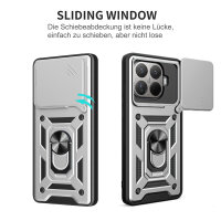 Outdoor Panzer Hülle Xiaomi 15T Pro Handyhülle Kameraschutz Ringhalter in Silber