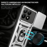 Outdoor Panzer Hülle Xiaomi 17 Handyhülle Kameraschutz Ringhalter in Silber