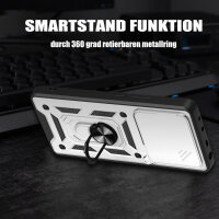 Outdoor Panzer Hülle Xiaomi 17 Handyhülle Kameraschutz Ringhalter in Silber
