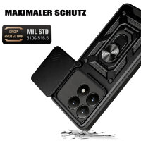 Outdoor Panzer Hülle Xiaomi 17 Handyhülle Kameraschutz Ringhalter in Schwarz