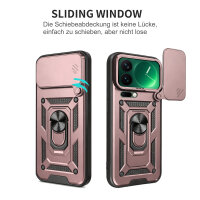 Outdoor Panzer Hülle Xiaomi 17 Pro Handyhülle Kameraschutz Ringhalter in Rosegold