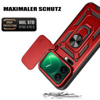 Outdoor Panzer Hülle Xiaomi 17 Pro Handyhülle Kameraschutz Ringhalter in Rot