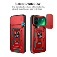 Outdoor Panzer Hülle Xiaomi 17 Pro Handyhülle Kameraschutz Ringhalter in Rot