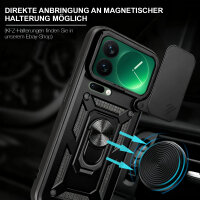 Outdoor Panzer Hülle Xiaomi 17 Pro Handyhülle Kameraschutz Ringhalter in Schwarz