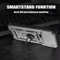 Outdoor Panzer Hülle Xiaomi 17 Pro Handyhülle Kameraschutz Ringhalter in Silber