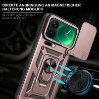 Outdoor Panzer Hülle Xiaomi 17 Pro Max Handyhülle Kameraschutz Ringhalter in Rosegold