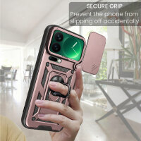 Outdoor Panzer Hülle Xiaomi 17 Pro Max Handyhülle Kameraschutz Ringhalter in Rosegold