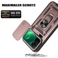 Outdoor Panzer Hülle Xiaomi 17 Pro Max Handyhülle Kameraschutz Ringhalter in Rosegold