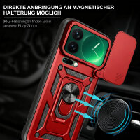 Outdoor Panzer Hülle Xiaomi 17 Pro Max Handyhülle Kameraschutz Ringhalter in Rot
