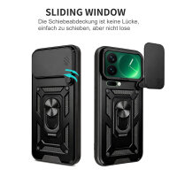 Outdoor Panzer Hülle Xiaomi 17 Pro Max Handyhülle Kameraschutz Ringhalter in Schwarz