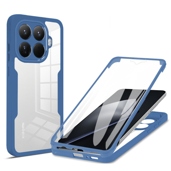 360° Grad Hülle Xiaomi 15T Pro Rundum vollschutz Integriertem Displayschutz in Blau