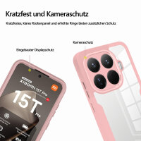 360° Grad Hülle Xiaomi 15T Pro Rundum vollschutz Integriertem Displayschutz in Rosa