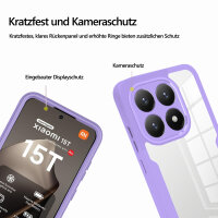 360° Grad Hülle Xiaomi 15T Rundum vollschutz Integriertem Displayschutz in Lila
