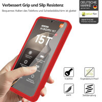 360° Grad Hülle Xiaomi 15T Rundum vollschutz Integriertem Displayschutz in Rot