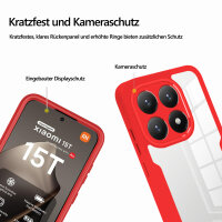 360° Grad Hülle Xiaomi 15T Rundum vollschutz Integriertem Displayschutz in Rot