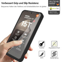 360° Grad Hülle Xiaomi 15T Rundum vollschutz Integriertem Displayschutz in Schwarz