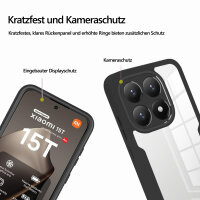 360° Grad Hülle Xiaomi 15T Rundum vollschutz Integriertem Displayschutz in Schwarz