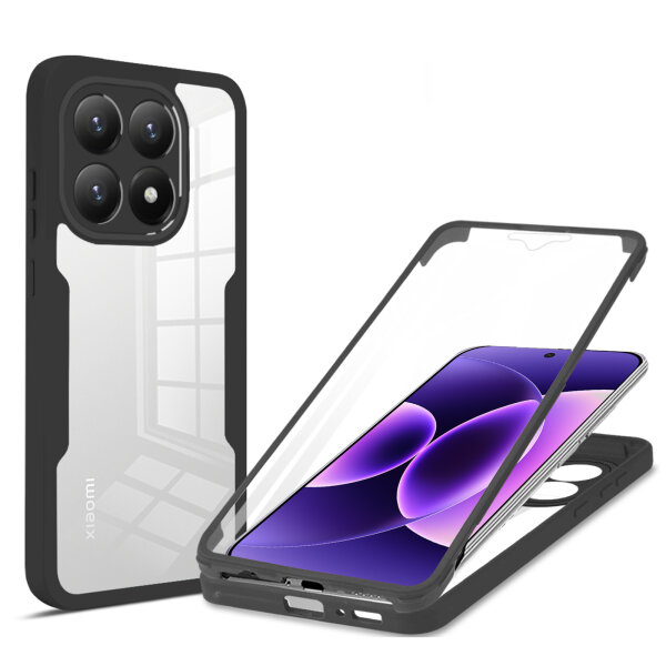 360° Grad Hülle für Xiaomi 17 Rundum vollschutz Integriertem Displayschutz in Schwarz