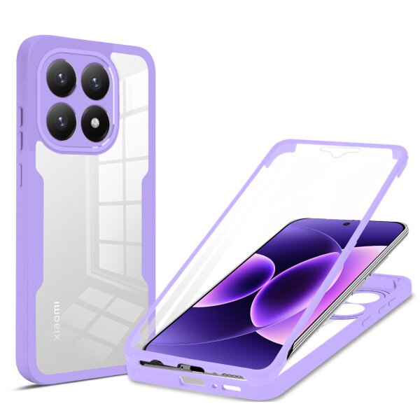 360° Grad Hülle für Xiaomi 17 Rundum vollschutz Integriertem Displayschutz in Lila