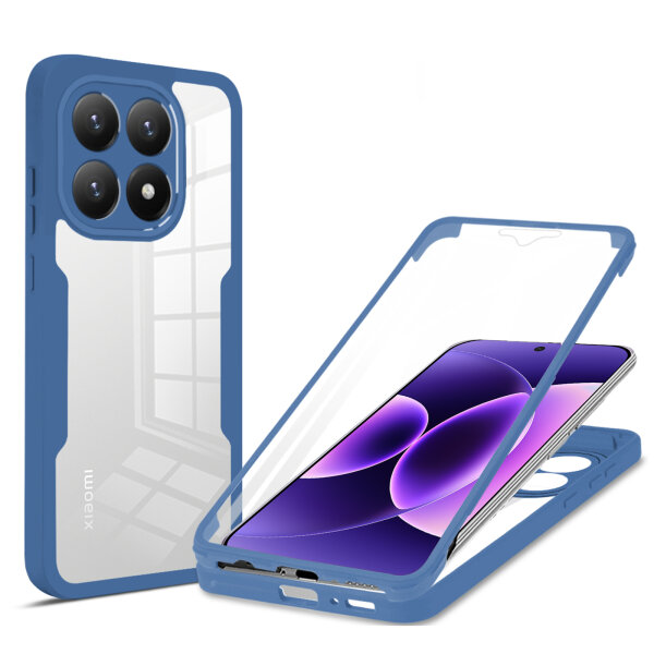 360° Grad Hülle für Xiaomi 17 Rundum vollschutz Integriertem Displayschutz in Blau