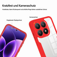 360° Grad Hülle für Xiaomi 17 Rundum vollschutz Integriertem Displayschutz in Rot