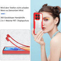360° Grad Hülle für Xiaomi 17 Rundum vollschutz Integriertem Displayschutz in Rot