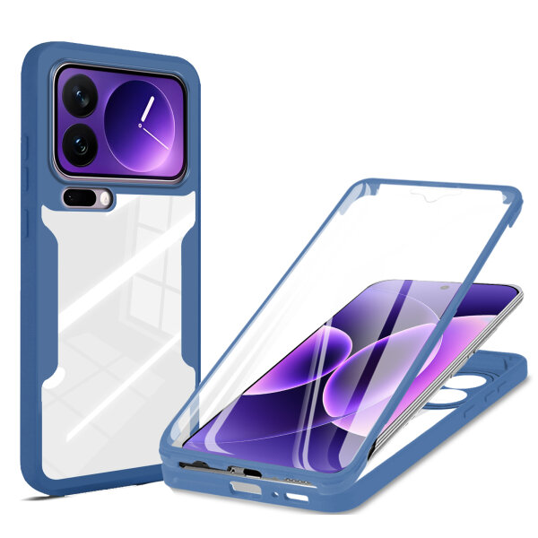 360° Grad Hülle für Xiaomi 17 Pro Rundum vollschutz Integriertem Displayschutz in Blau
