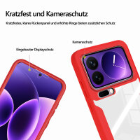 360° Grad Hülle für Xiaomi 17 Pro Rundum vollschutz Integriertem Displayschutz in Rot