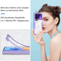 360° Grad Hülle für Xiaomi 17 Pro Max Rundum vollschutz Integriertem Displayschutz in Lila