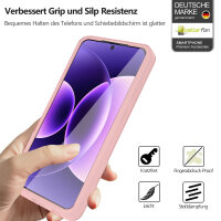 360° Grad Hülle für Xiaomi 17 Pro Max Rundum vollschutz Integriertem Displayschutz in Rosa