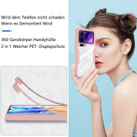 360° Grad Hülle für Xiaomi 17 Pro Max Rundum vollschutz Integriertem Displayschutz in Rosa