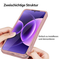360° Grad Hülle für Xiaomi 17 Pro Max Rundum vollschutz Integriertem Displayschutz in Rosa