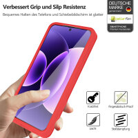 360° Grad Hülle für Xiaomi 17 Pro Max Rundum vollschutz Integriertem Displayschutz in Rot