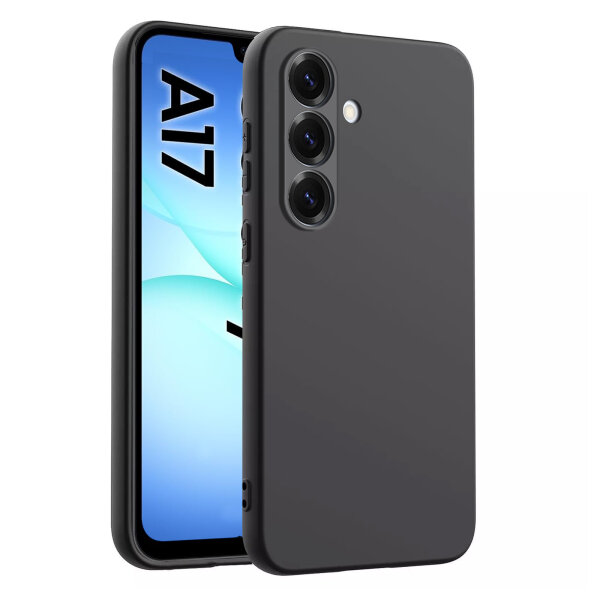 Hülle für Samsung Galaxy A17 Handyhülle Back Cover Silikon Case Bumper in Schwarz