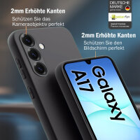 Hülle für Samsung Galaxy A17 Handyhülle Back Cover Silikon Case Bumper in Schwarz
