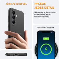 Hülle für Samsung Galaxy A17 Handyhülle Back Cover Silikon Case Bumper in Schwarz