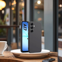 Hülle für Samsung Galaxy A17 Handyhülle Back Cover Silikon Case Bumper in Schwarz