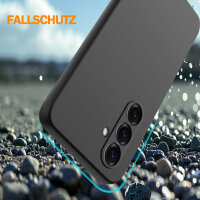 Hülle für Samsung Galaxy S25 FE Handyhülle Back Cover Silikon Case Bumper in Schwarz