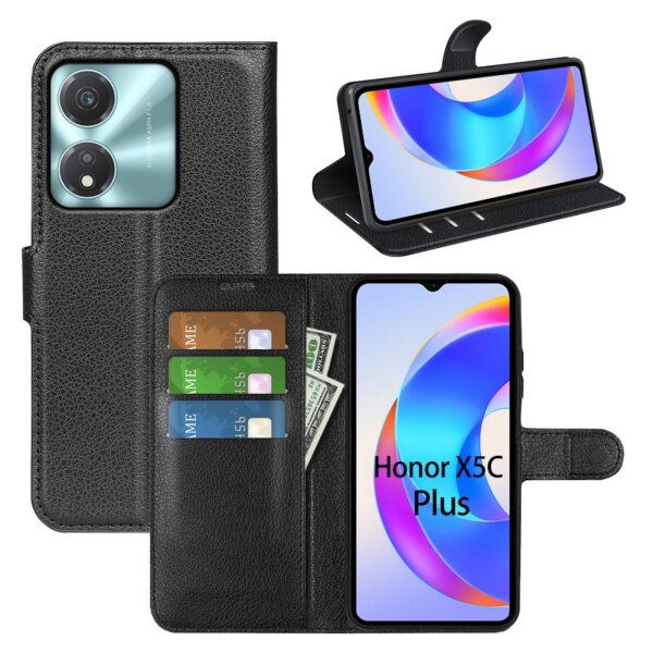 Handy Tasche für Honor X5C/ X5C Plus Hülle Wallet Case Handyhülle Flip Cover PU-Leder Etui
