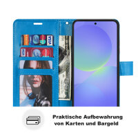 Hülle für Samsung Galaxy A36/ A56 Handy Tasche Case Schutzhülle Schale Etui BF Mandala Blau