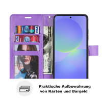 Hülle für Samsung Galaxy A36/ A56 Handy Tasche Case Schutzhülle Schale Etui BF Mandala Lila