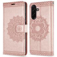 Hülle für Samsung Galaxy A36/ A56 Handy Tasche Case Schutzhülle Schale Etui BF Mandala Rosegold