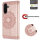 Hülle für Samsung Galaxy A36/ A56 Handy Tasche Case Schutzhülle Schale Etui BF Mandala Rosegold