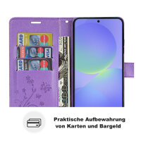 Hülle für Samsung Galaxy A36/ A56 Handy Tasche Case Schutzhülle Schale Etui BF Flower Lila