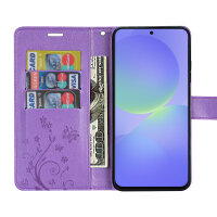 Hülle für Samsung Galaxy A36/ A56 Handy Tasche Case Schutzhülle Schale Etui BF Flower Lila