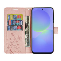 Hülle für Samsung Galaxy A36/ A56 Handy Tasche Case Schutzhülle Schale Etui BF Flower Rosegold